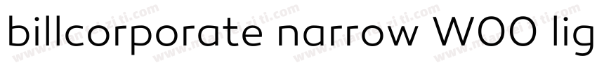 billcorporate narrow W00 light字体转换